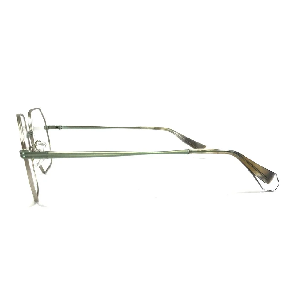 Gigi Studios Eyeglasses Frames BLAIR 6921/3 Green Silver Wire Rim 53-18-140